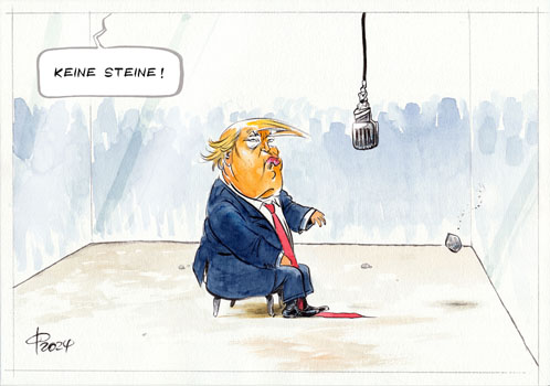 Trump hinter Glas  Paolo Calleri